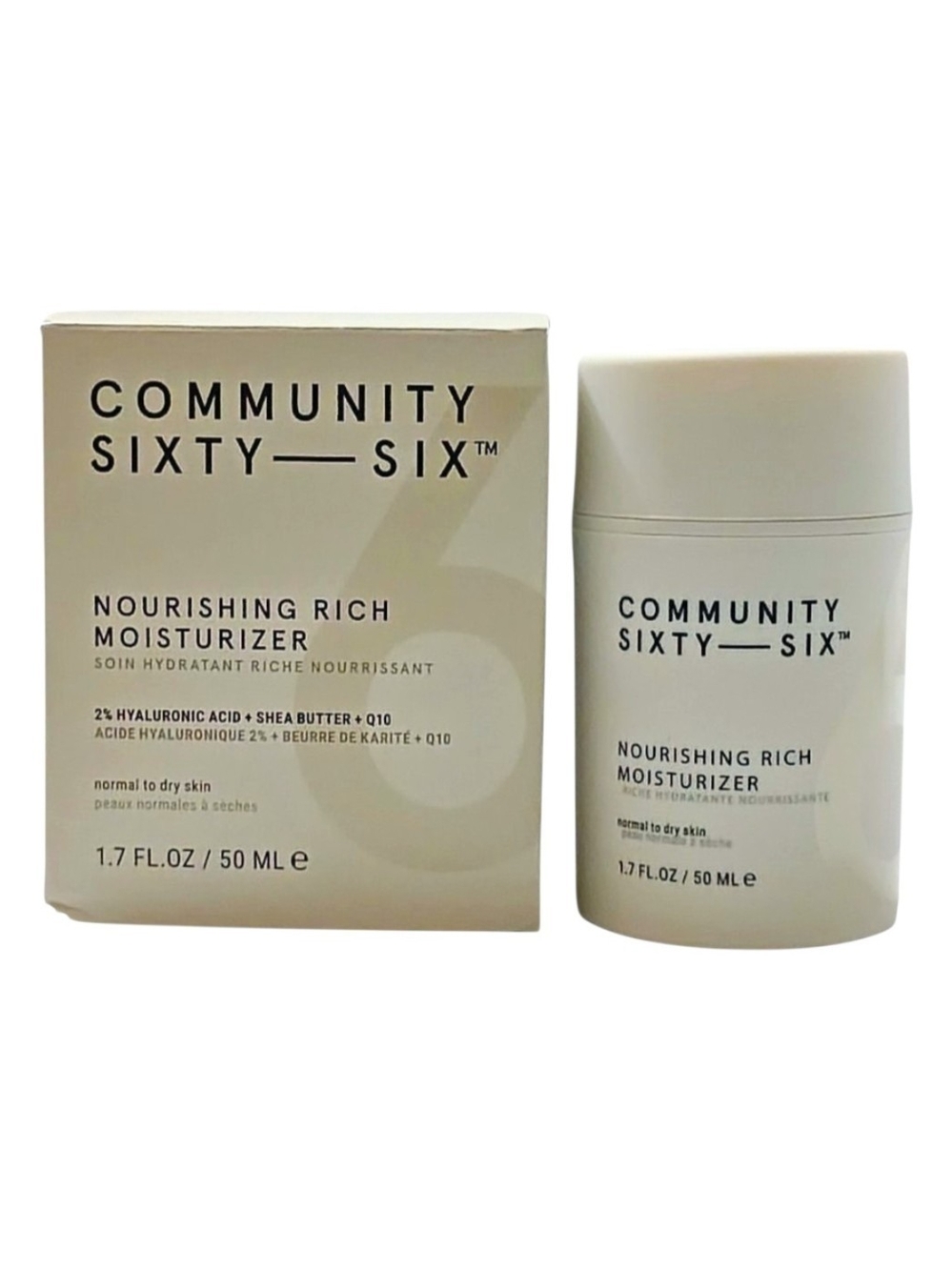 Community Sixty-Six Nourishing Rich Moisturizer 50mL Vegan Cruelty-Free New